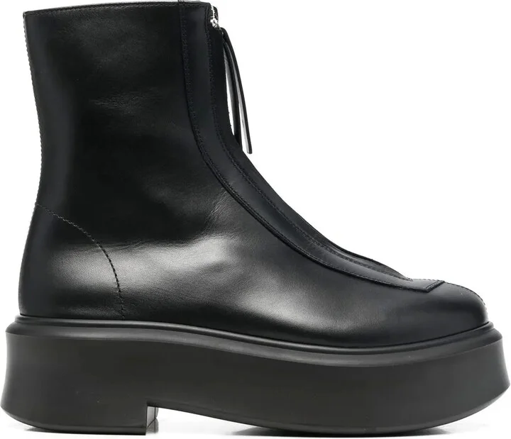 Zip-Front Ankle Boots