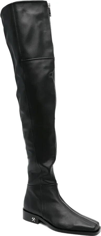Zip-Front Overknee Boots - Image 2