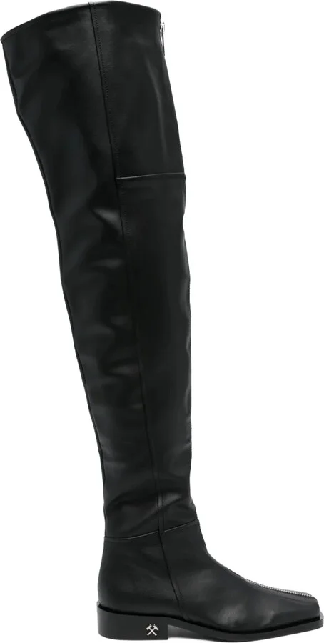 Zip-Front Overknee Boots