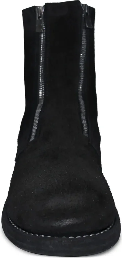 Zip-Front Suede Boots - Image 3