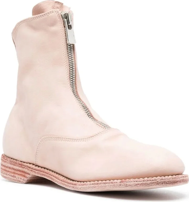 Zip-Up 25mm Heeled Boots - Image 2