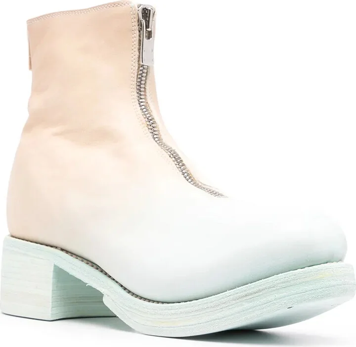 Zip-Up Gradient Ankle Boots - Image 2