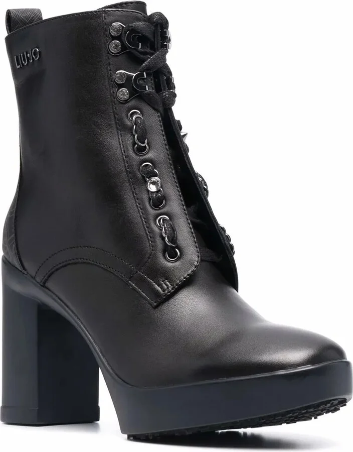 Zip-Up Heeled Leather Boots - Image 2