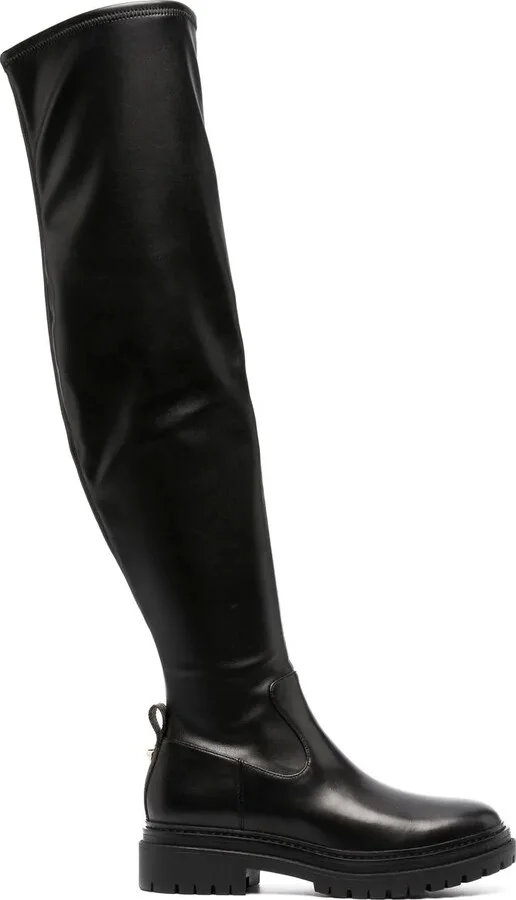 Zip-Up Knee-Length Boots