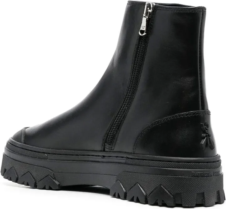 Zip-Up Leather Ankle Boots - Image 3