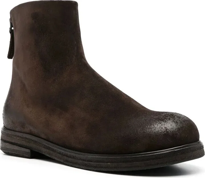 Zip-Up Leather Ankle Boots