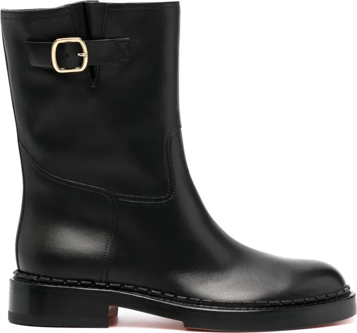 Zip-Up Leather Ankle Boots