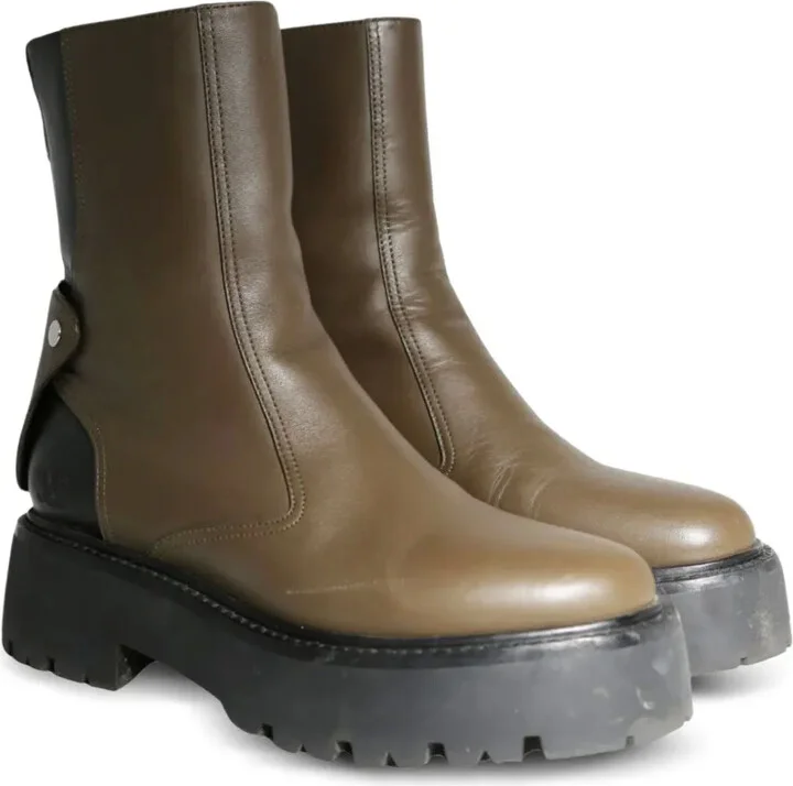 Zip-Up Leather Boots - Image 2