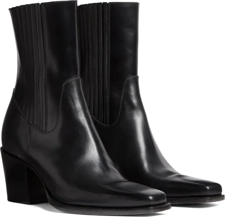 Zip-Up Leather Boots - Image 2