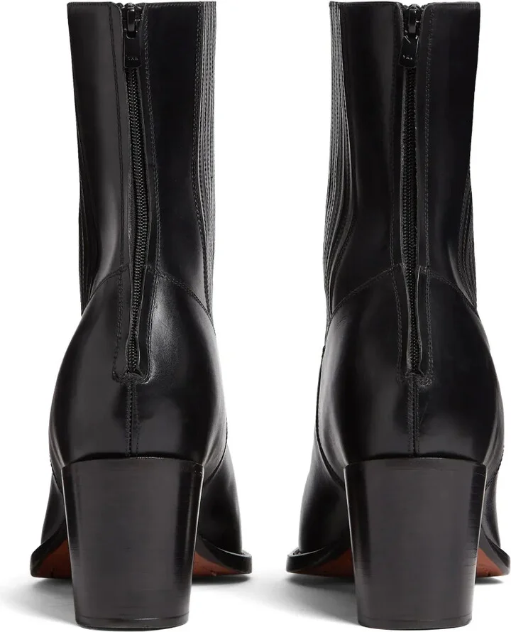 Zip-Up Leather Boots - Image 3