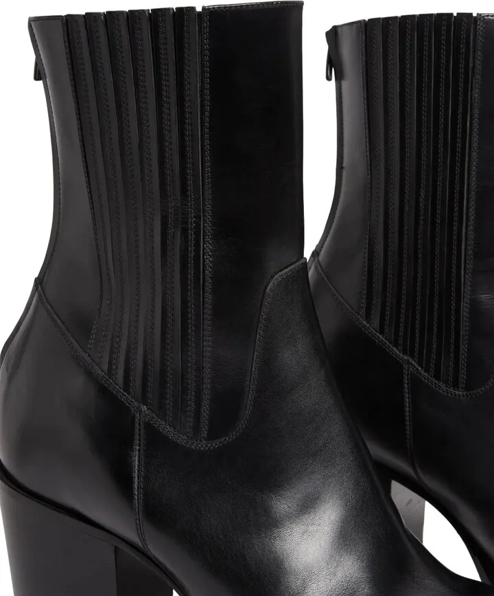 Zip-Up Leather Boots - Image 4