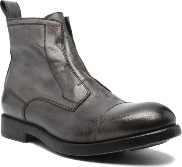 Zip-Up Leather Boots - Image 2