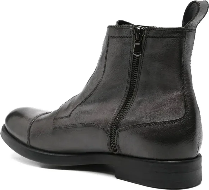 Zip-Up Leather Boots - Image 3