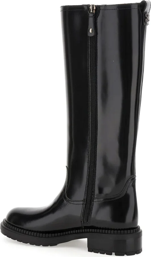 Zip-Up Leather Boots - Image 4