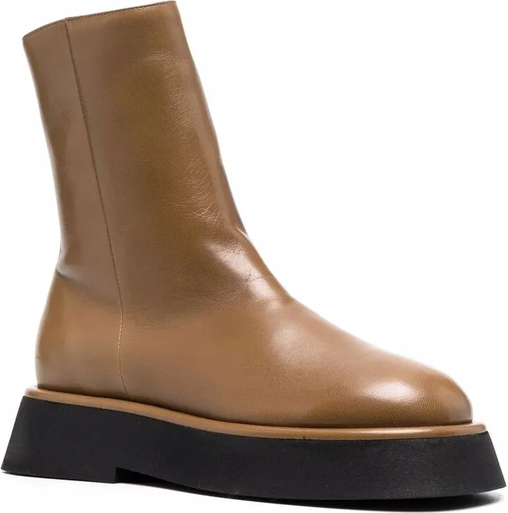 Zip-Up Leather Boots - Image 2