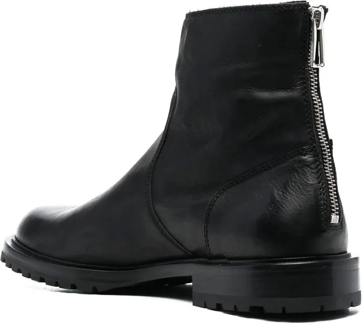 Zip-Up Leather Boots - Image 3
