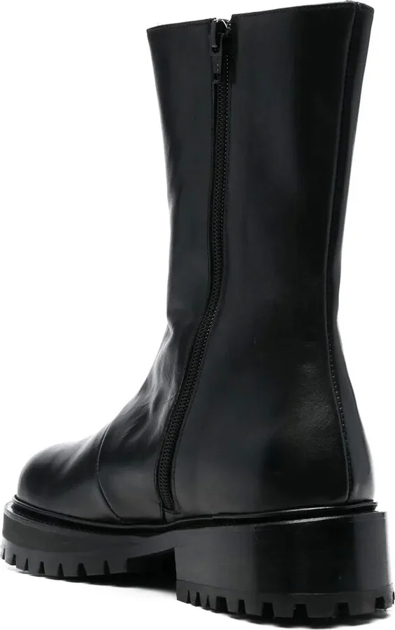 Zip-Up Leather Boots - Image 3