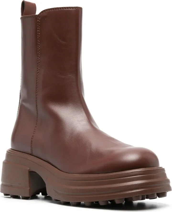Zip-Up Leather Boots - Image 2