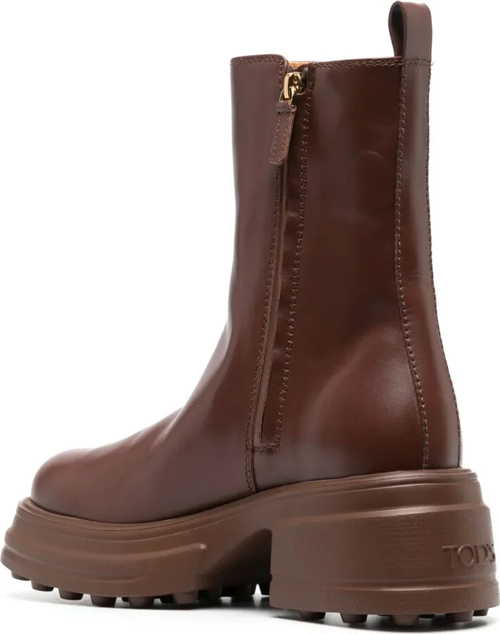 Zip-Up Leather Boots - Image 3