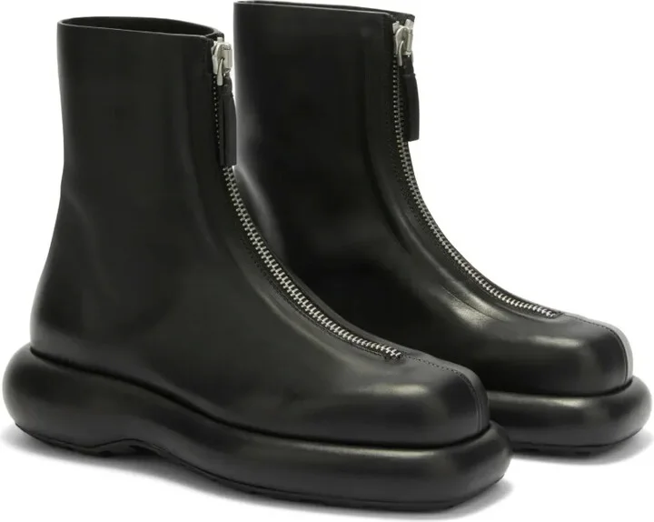 Zip-Up Leather Boots - Image 2