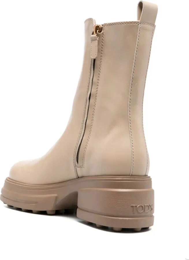 Zip-Up Leather Boots - Image 3