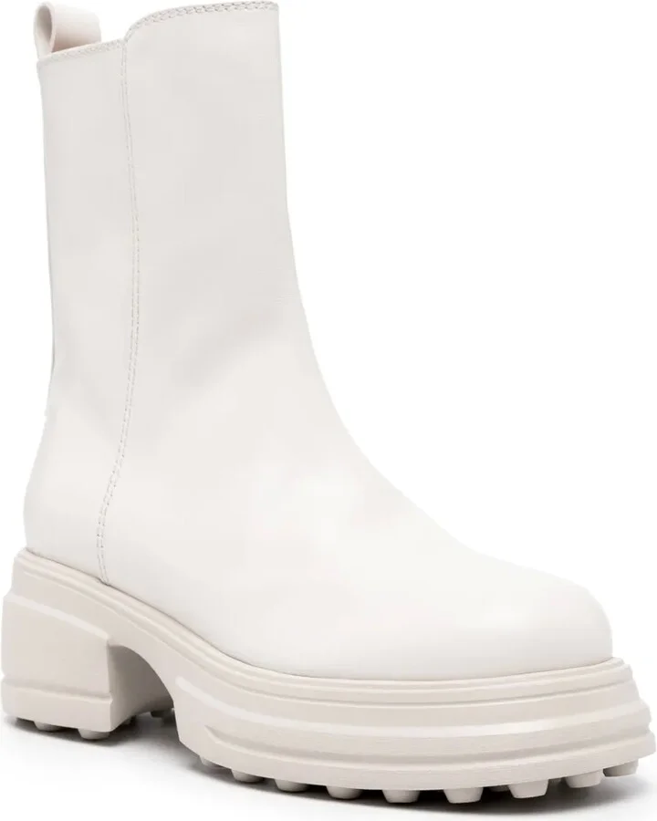 Zip-Up Leather Boots - Image 2
