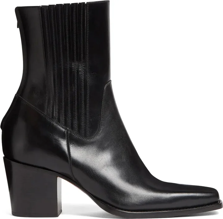 Zip-Up Leather Boots