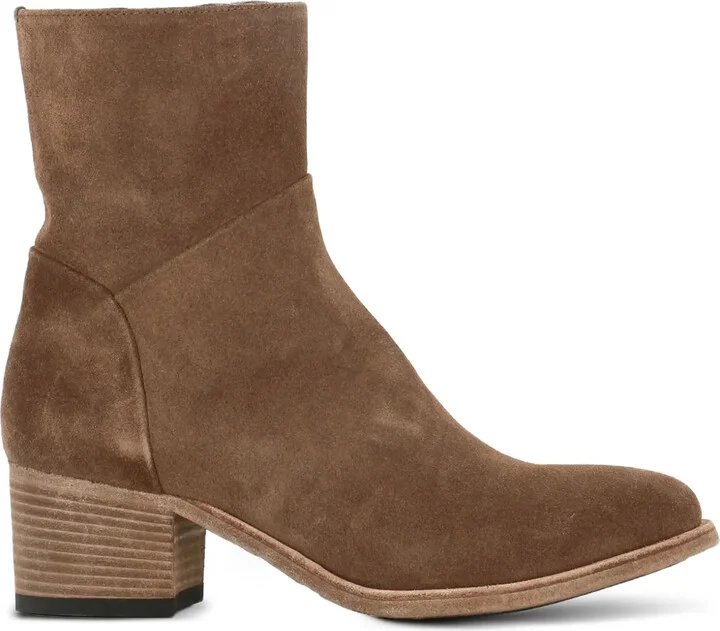 Zipped Block-Heel Boots