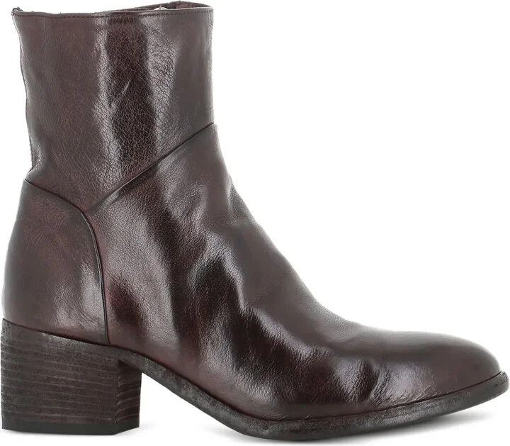 Zipped Block-Heel Boots