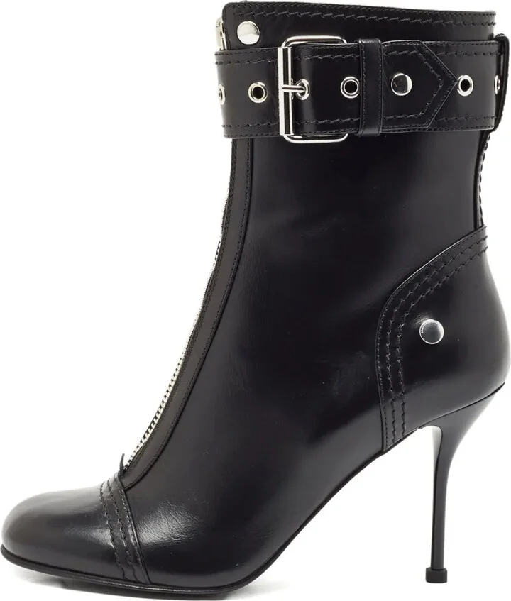 Zipped Buckled Boots