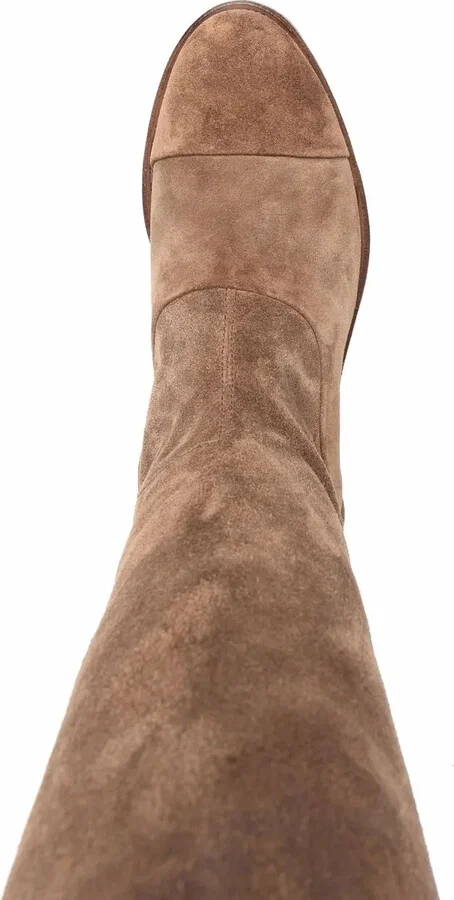 Zipped Flat Knee-Length Boots - Image 4