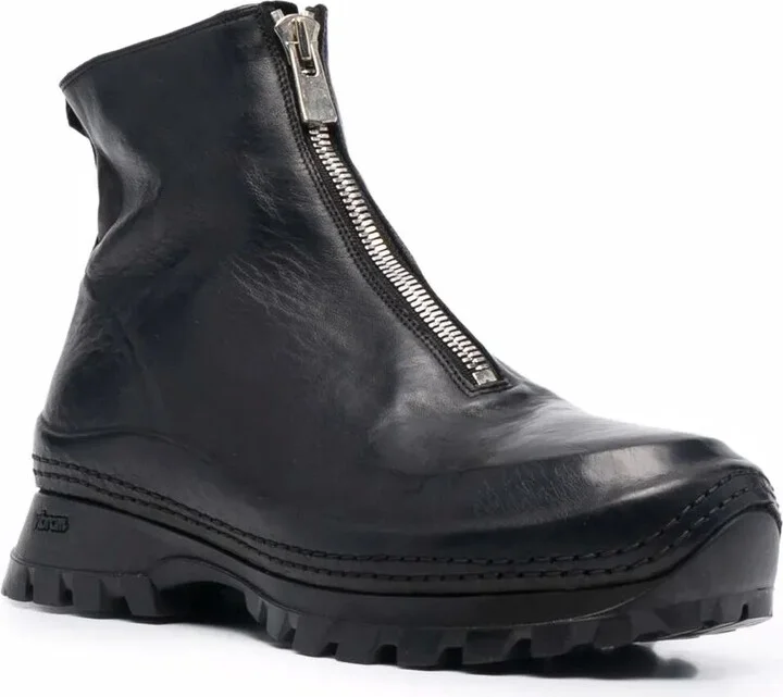 Zipped Leather Ankle Boots - Image 2