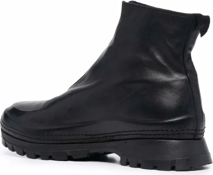 Zipped Leather Ankle Boots - Image 3