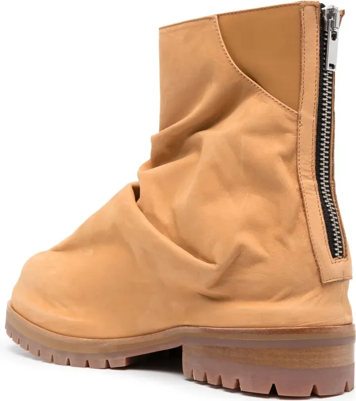 Zipped Leather Ankle Boots - Image 3
