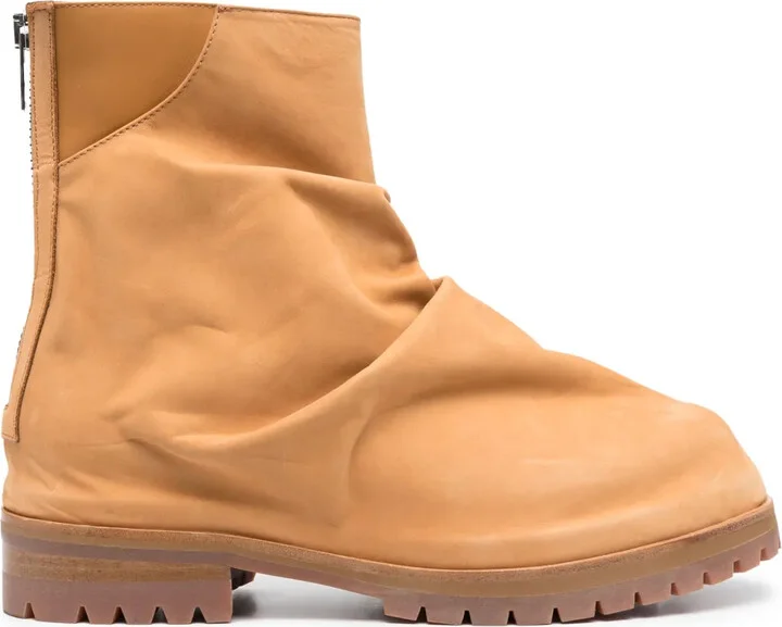 Zipped Leather Ankle Boots