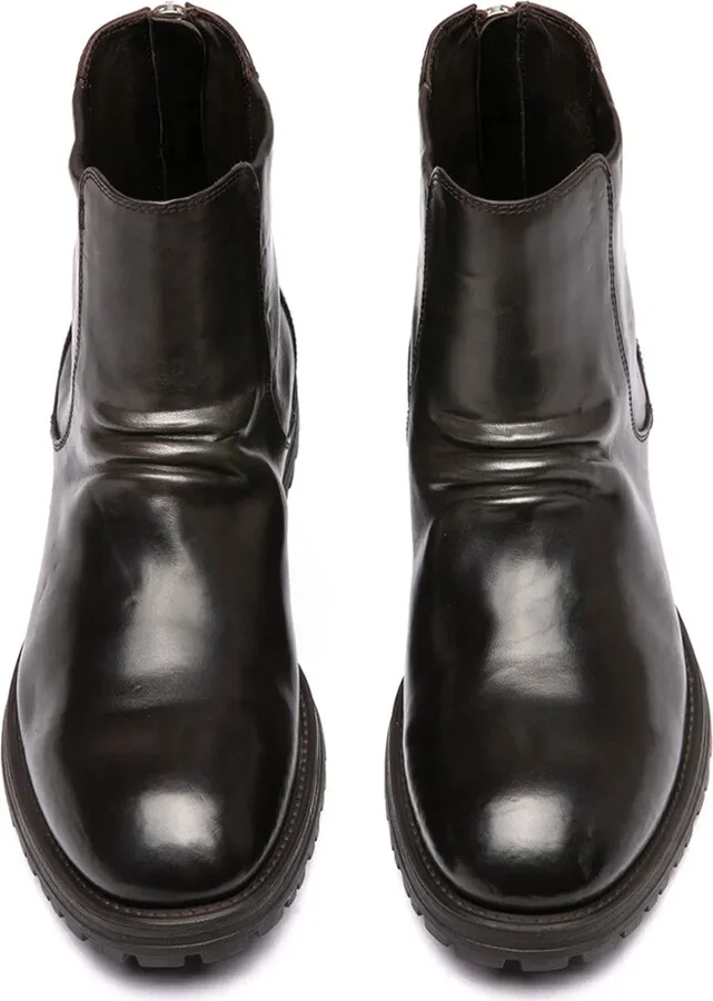 Zipped Leather Boots - Image 4