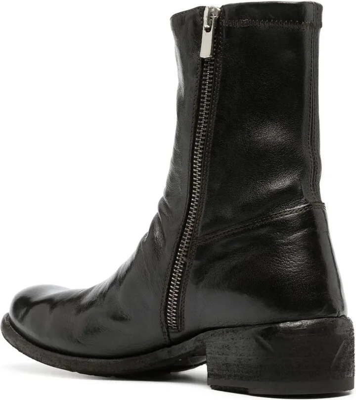 Zipped Leather Boots - Image 3