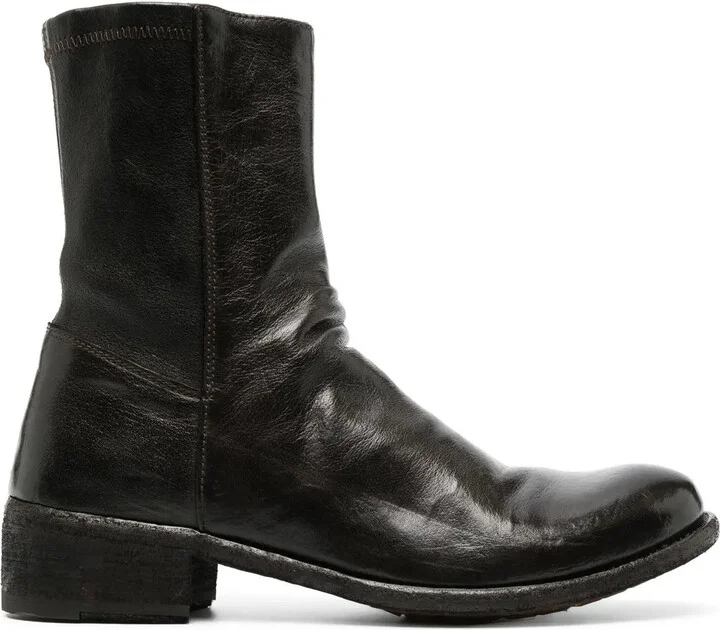 Zipped Leather Boots