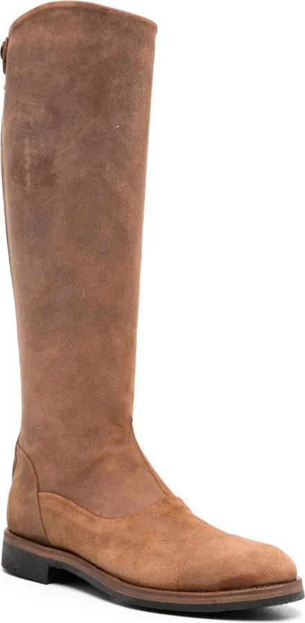 Zipped Leather Knee-Length Boots - Image 2
