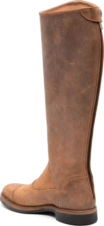Zipped Leather Knee-Length Boots - Image 3