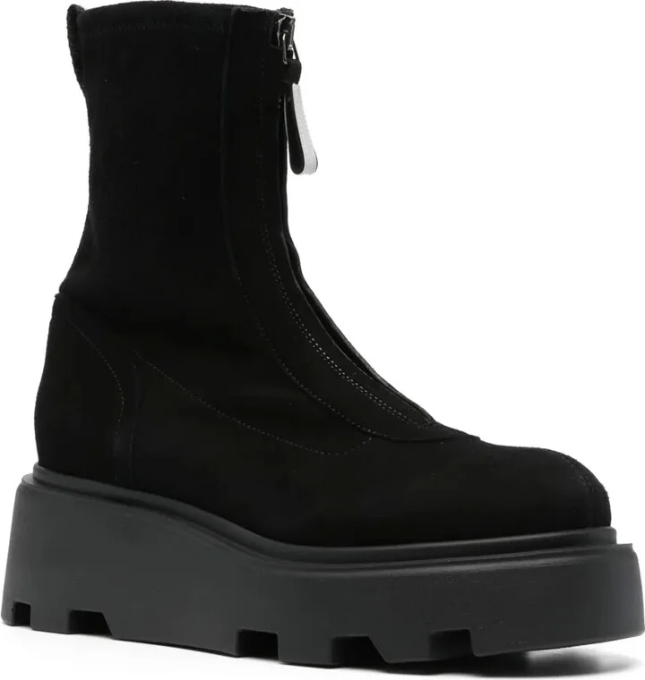 Zipped Suede Ankle Boots - Image 2