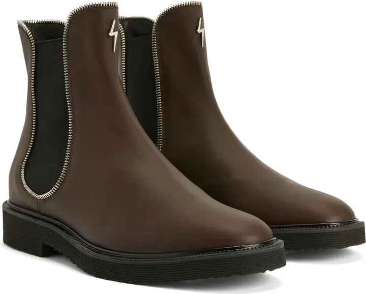 Zipper-Lined Leather Boots - Image 2