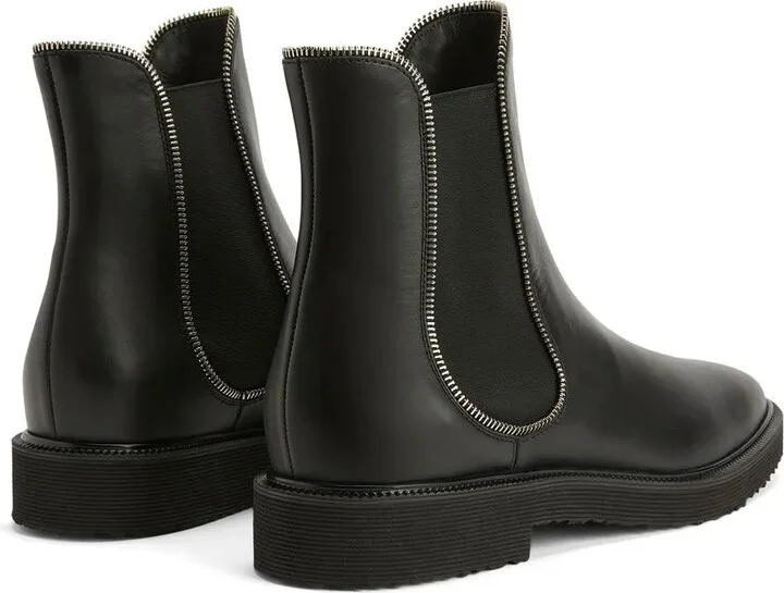 Zipper-Lined Leather Boots - Image 3