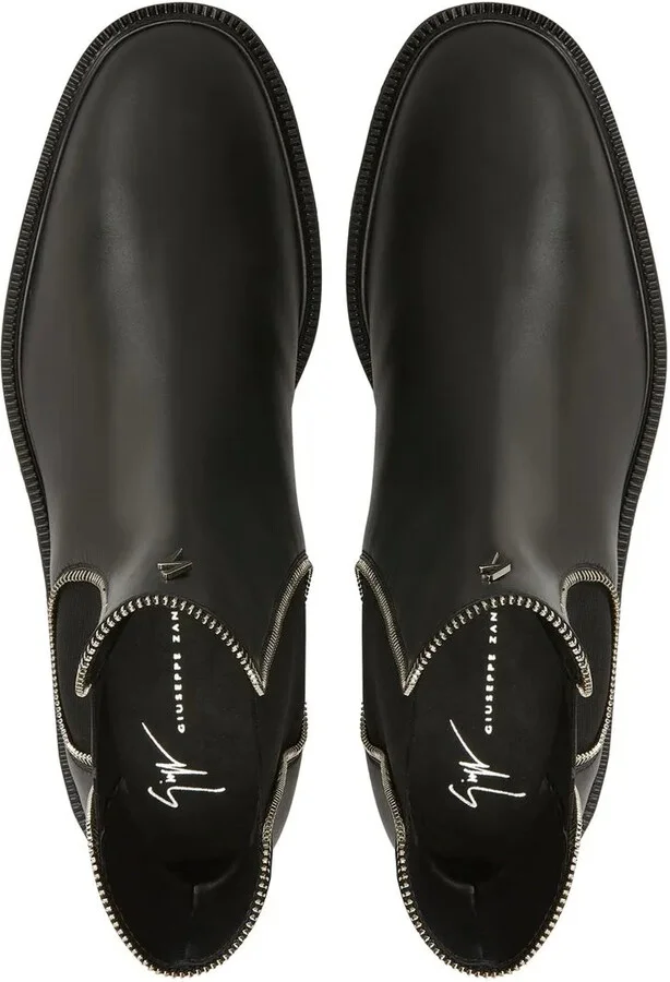 Zipper-Lined Leather Boots - Image 4