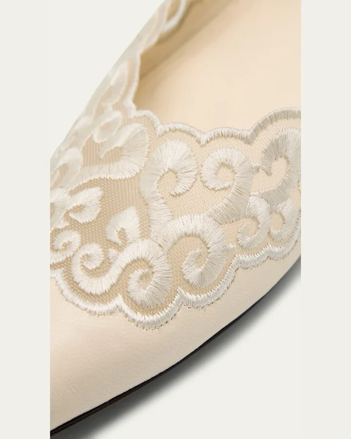 Ziva Leather Ballerina Flats - Image 3