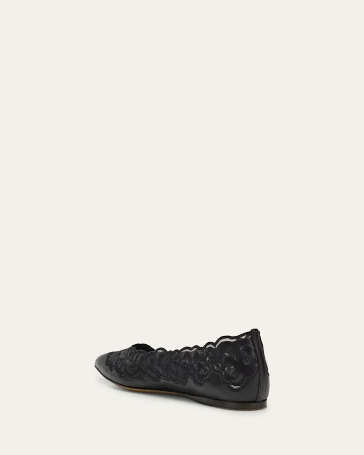Ziva Leather Ballerina Flats - Image 11