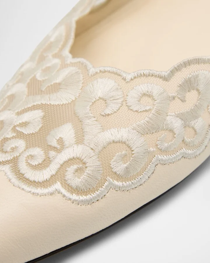 Ziva Leather Ballerina Flats - Image 3