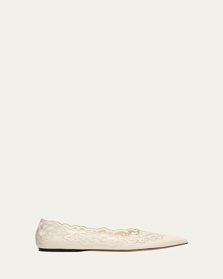 Ziva Leather Ballerina Flats