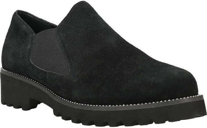 Zivana Loafers Women's 8 Black Suede Slip On Comfort Casual Shoes ZPO3520