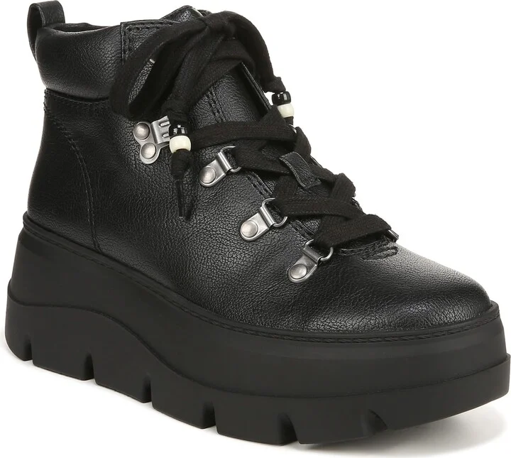 ZODIAC Womens Billie Lace Up Ankle Boot Black Smooth 7 M